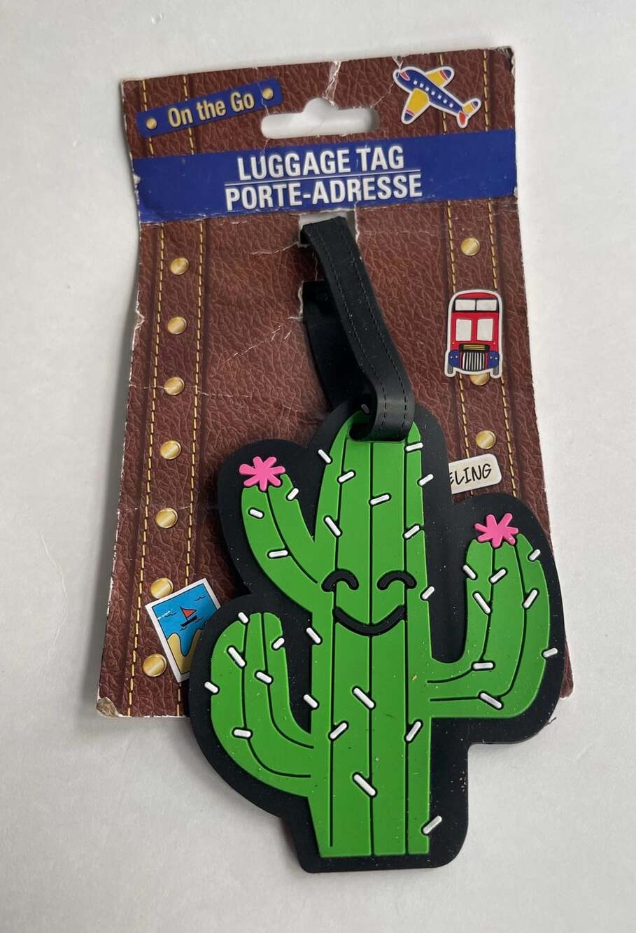 New On The Go Luggage Tag - Cactus